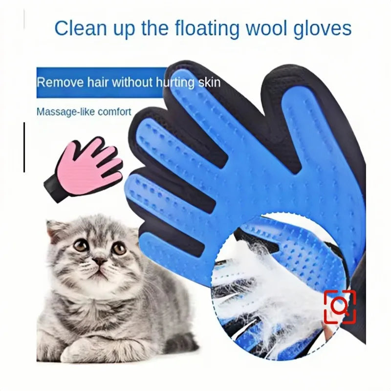 Pet Hair Glove Deshedding Grooming Brush for Cat and Dog
