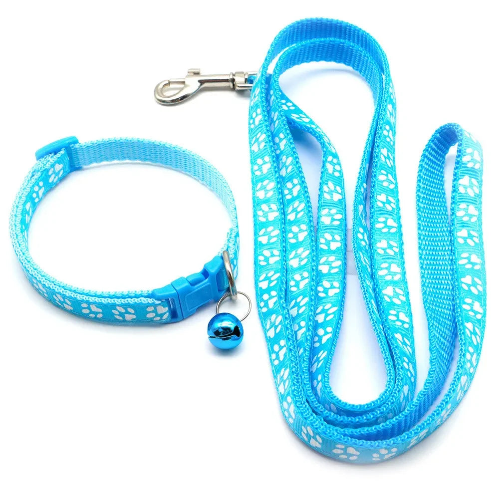 Printed Dog Cat Leash Adjustable Outdoor Walking Rope
