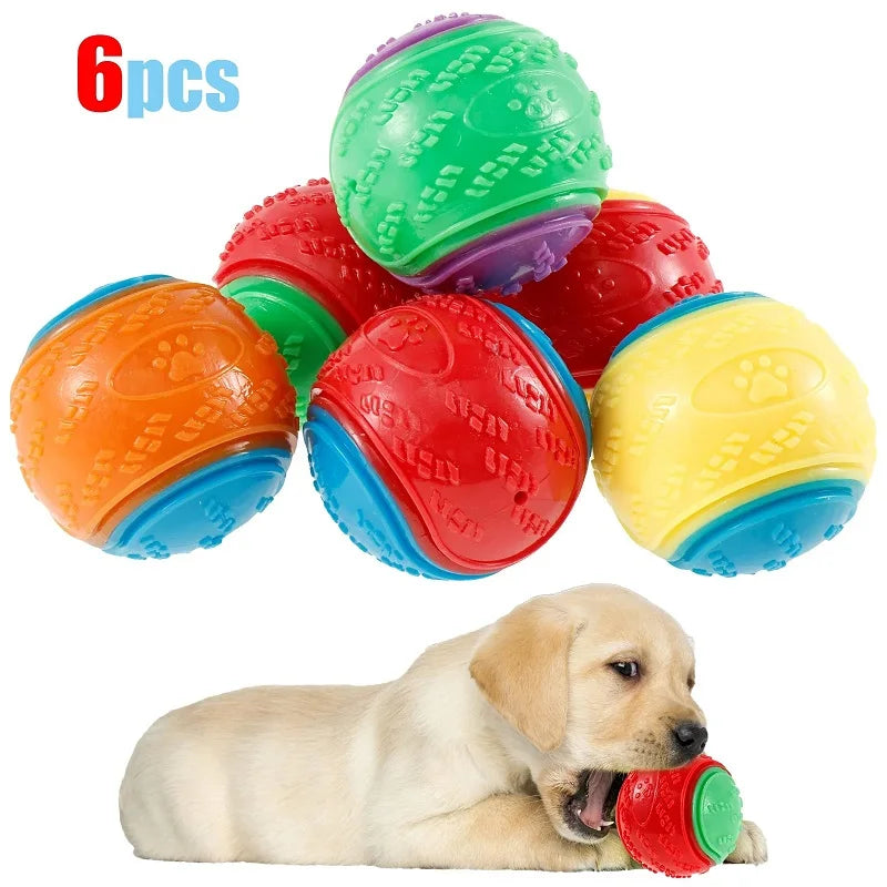 Squeaky Dog Ball Toy TPR Interactive High Bounce For Dogs