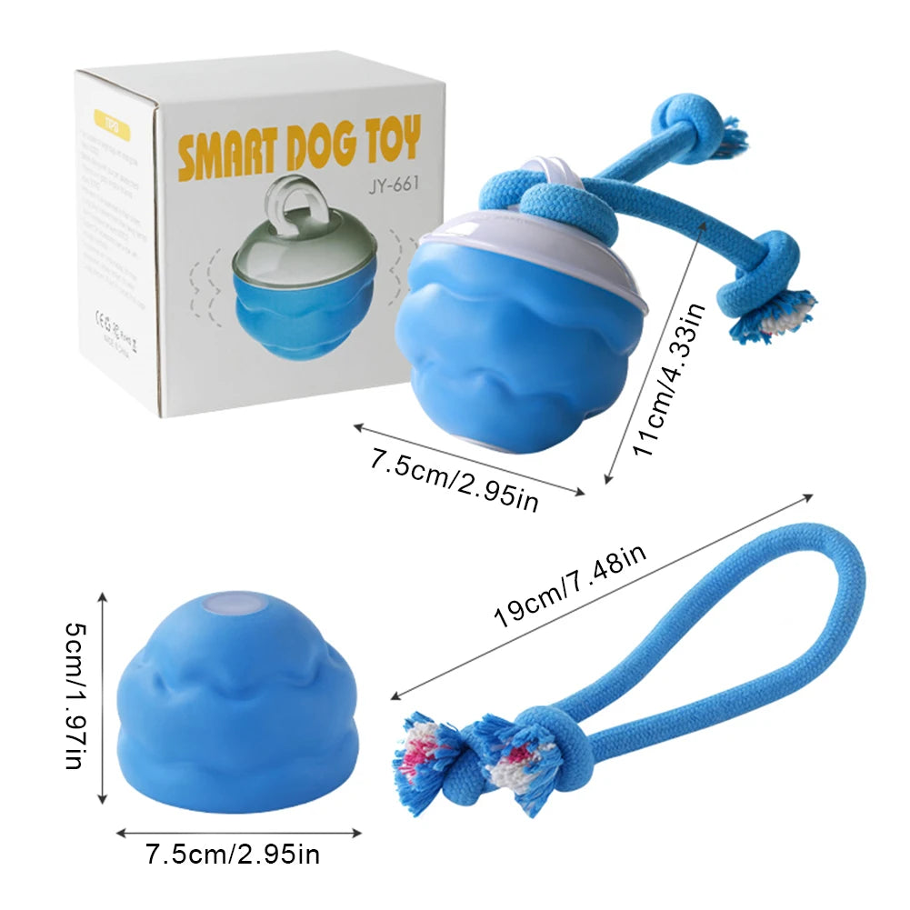 APWIKOGERE Electric Rolling Ball Dog Toy With Rope 3 Modes