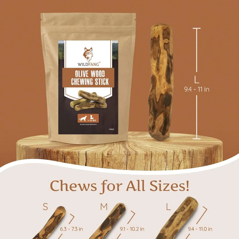 Olive Wood Chewing Sticks for Aggressive Chewers Training Toy
