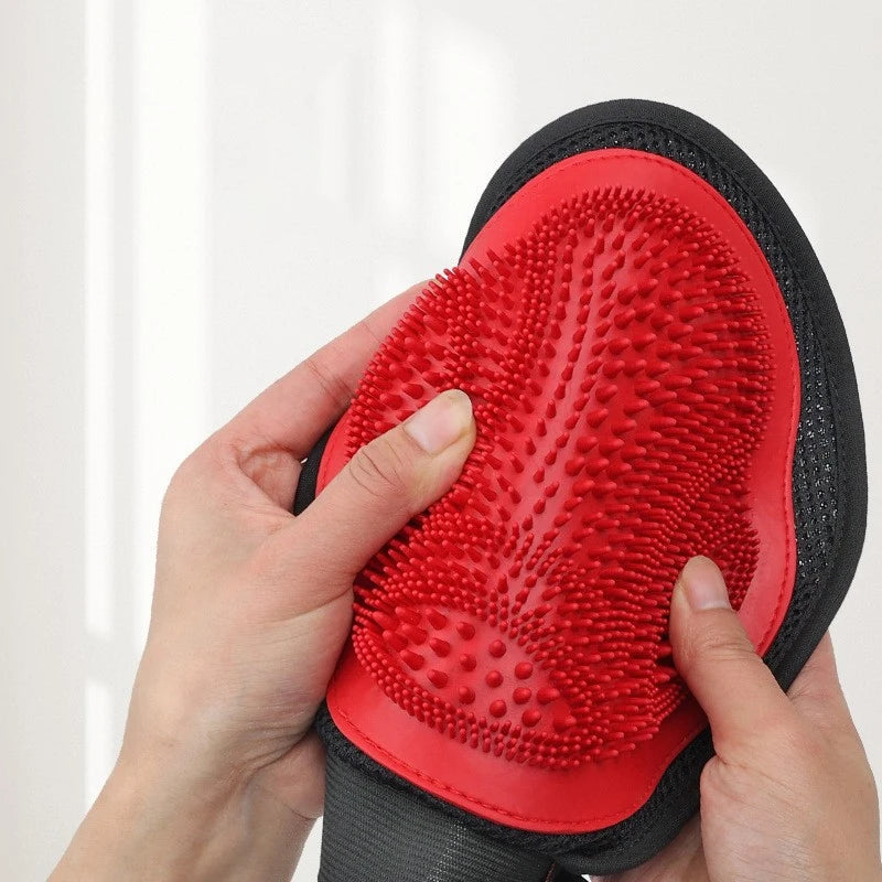 YTYINCN Pet Bath Massage Gloves Deshedding Brush For Cats