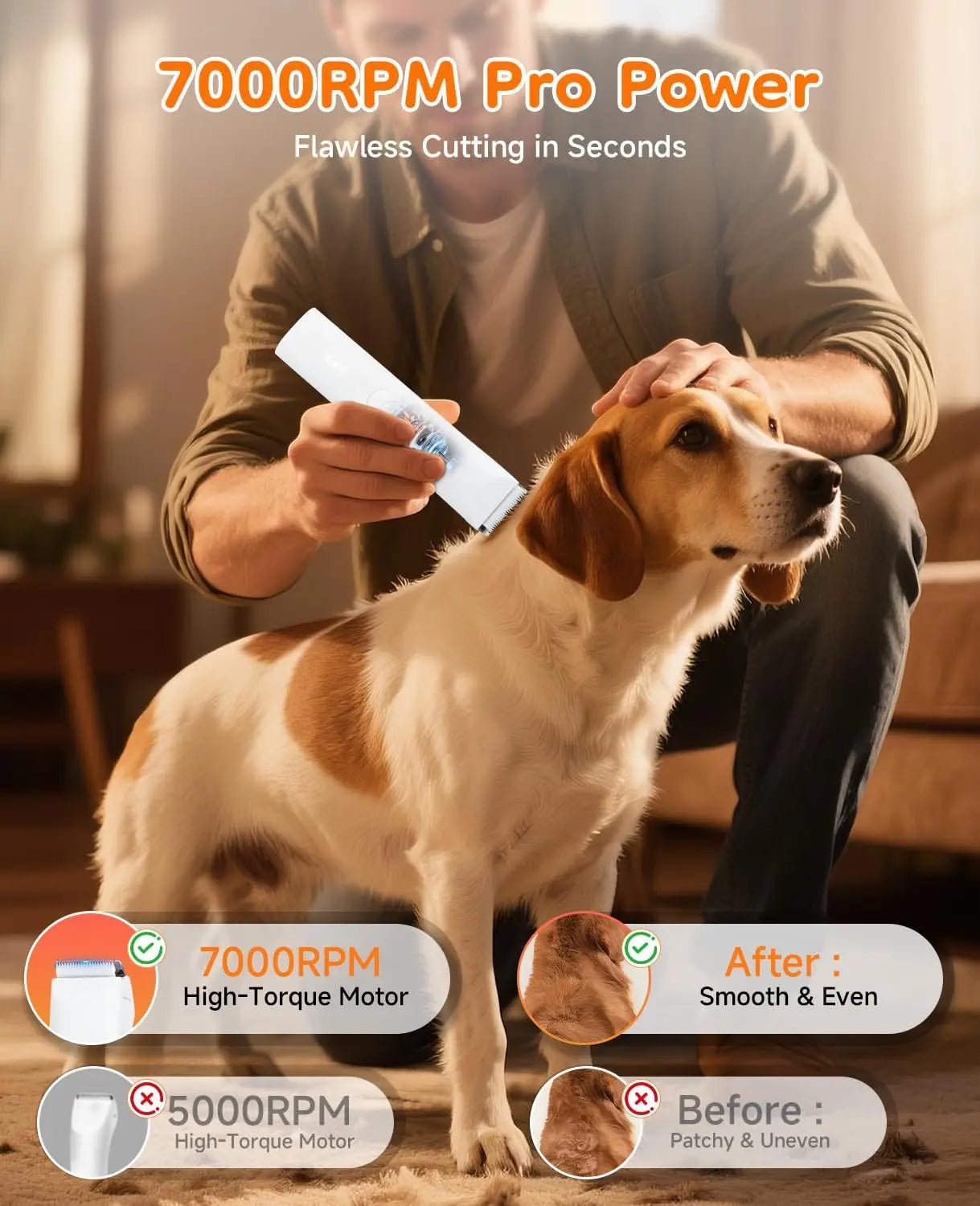 Hign-concerned Dog Trimmer Kit 14 In 1 Cordless Grooming