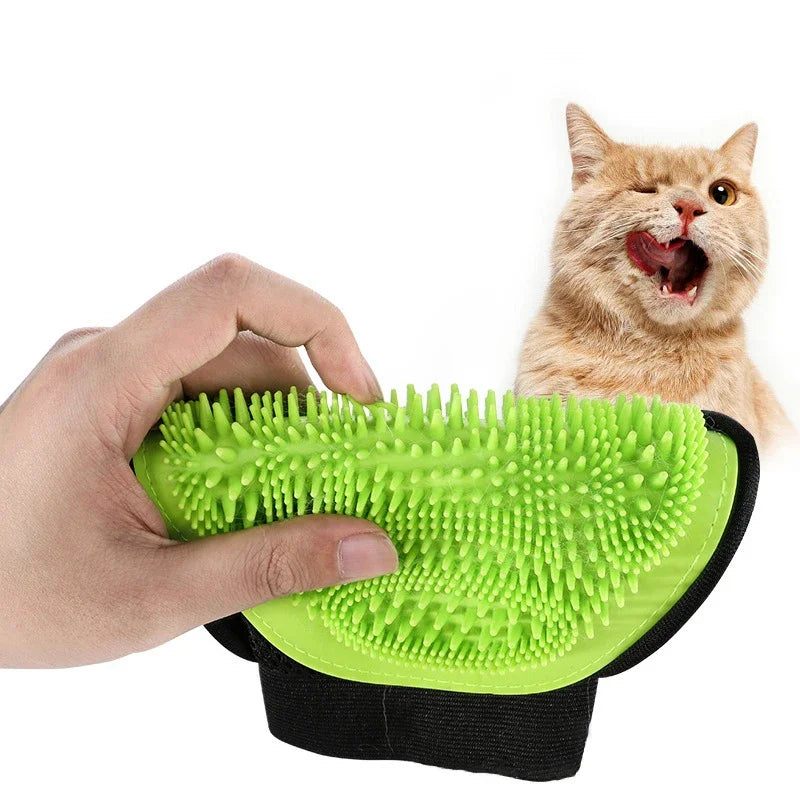 YTYINCN Pet Bath Massage Gloves Deshedding Brush For Cats