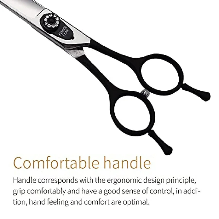 Professional Dog Grooming Scissors Japanese 440C Stainless Steel Curved