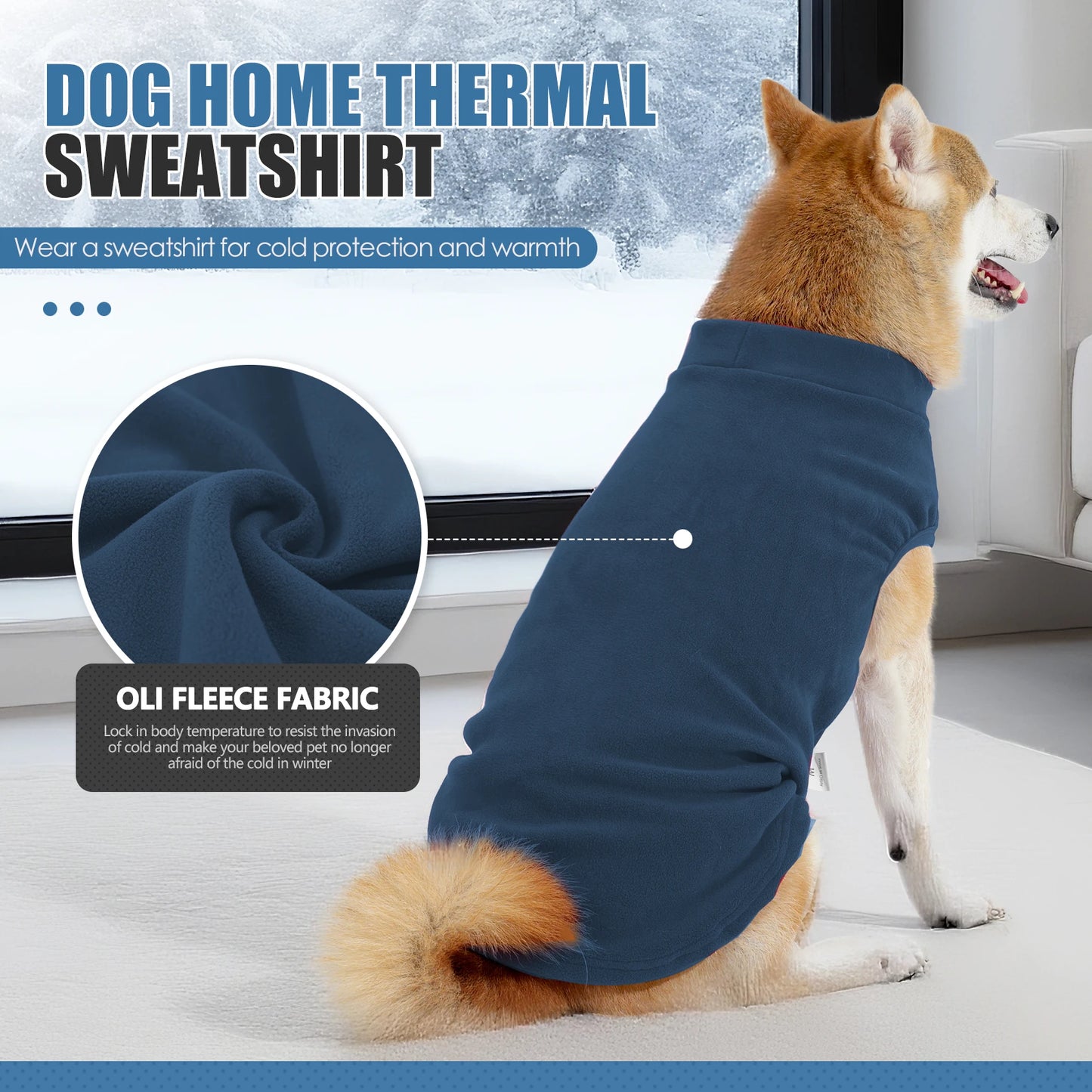 Fleece Dog Sweater Stretchy Pullover Soft Jacket For Dogs