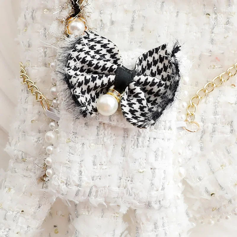 CN Dog Winter Princess Dress Backpack Luxury Fashion For Pets