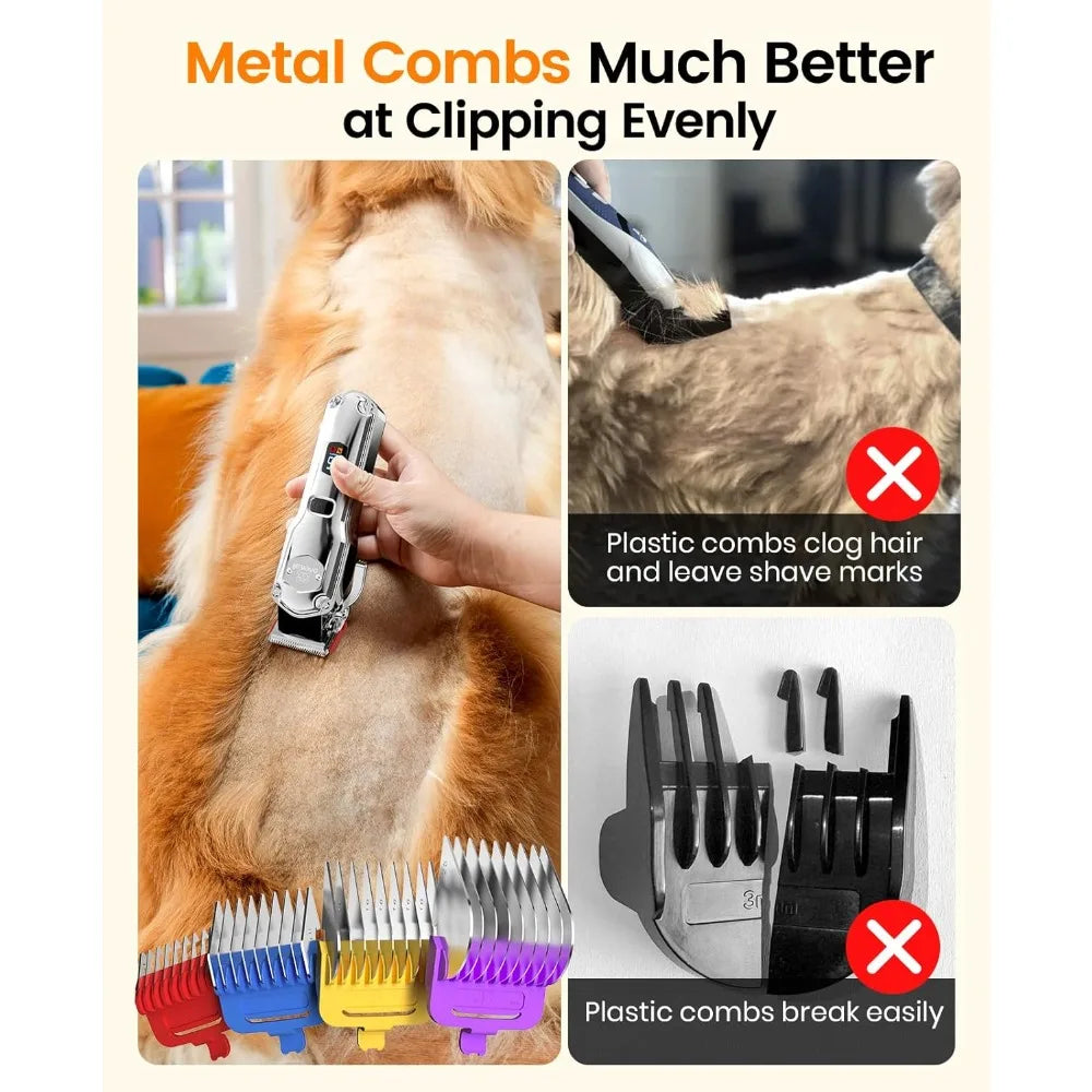 XMSJ Cordless Dog Clippers For Thick Hair Professional Grooming