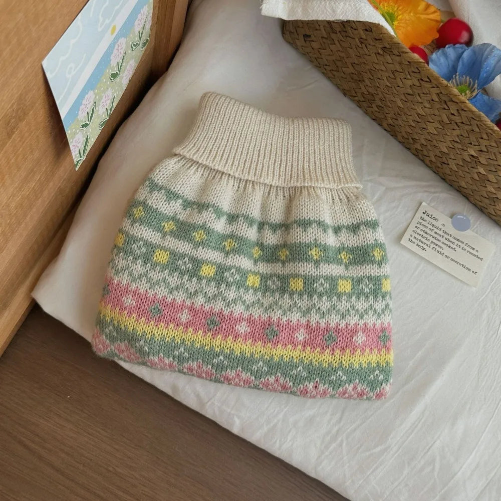 Korean Style Knitted Pet Sweater For Dogs And Cats