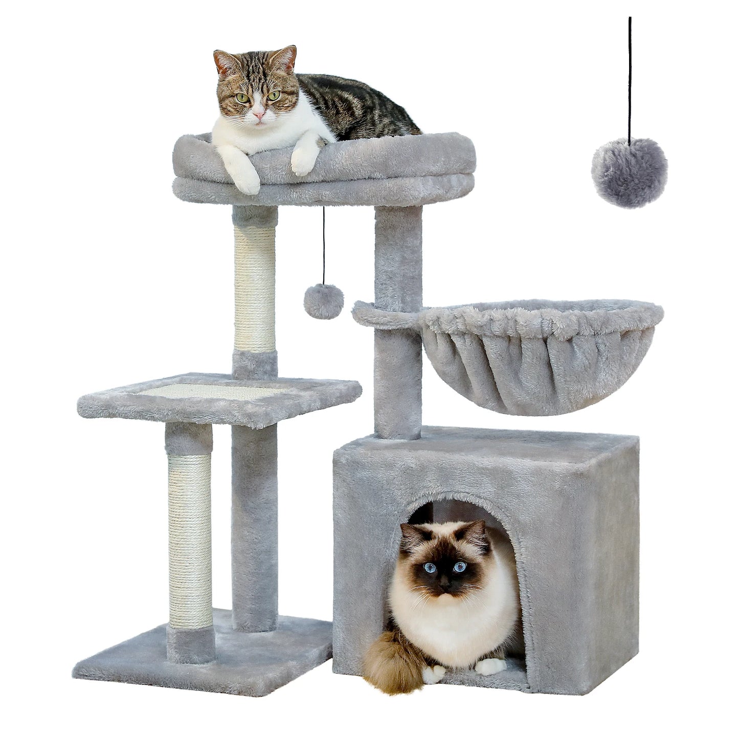 PAWZ Road Cat Tree for Indoor Cats With Scratching Posts