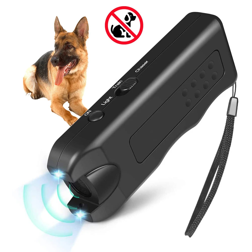 Shunmaii Ultrasonic Anti Barking Device Handheld Bark Stopper LED