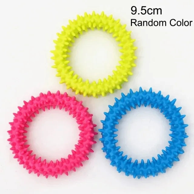 YTYIN Rubber BiteResistant Dog Toy for Small Breed Teeth Cleaning