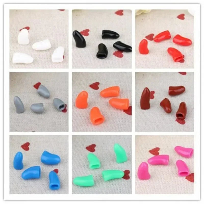 Soft Silicone Cat Nail Caps Kit With Adhesive Glue 20 Pcs