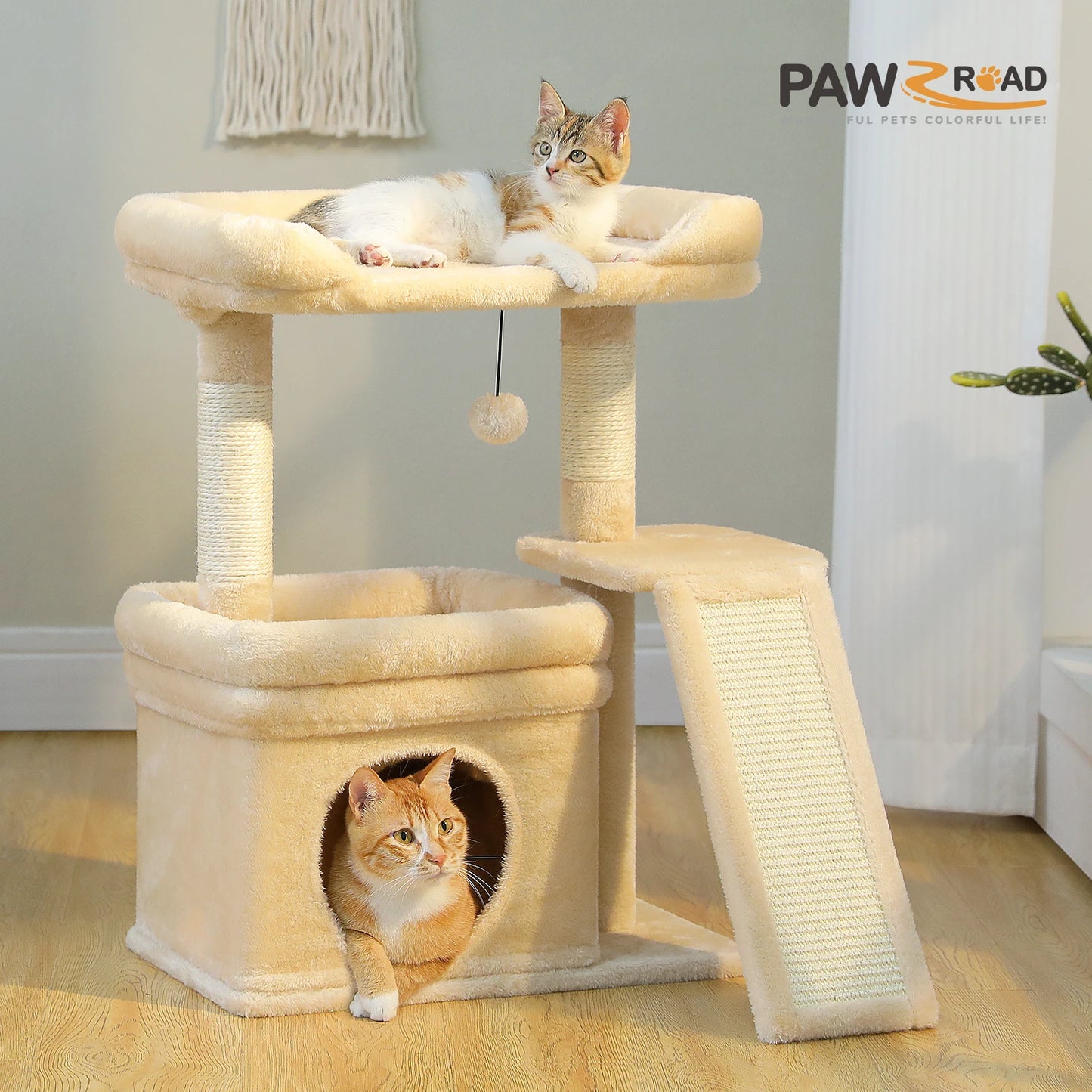 PAWZ Road Small Indoor Cat Tree With Sisal Post