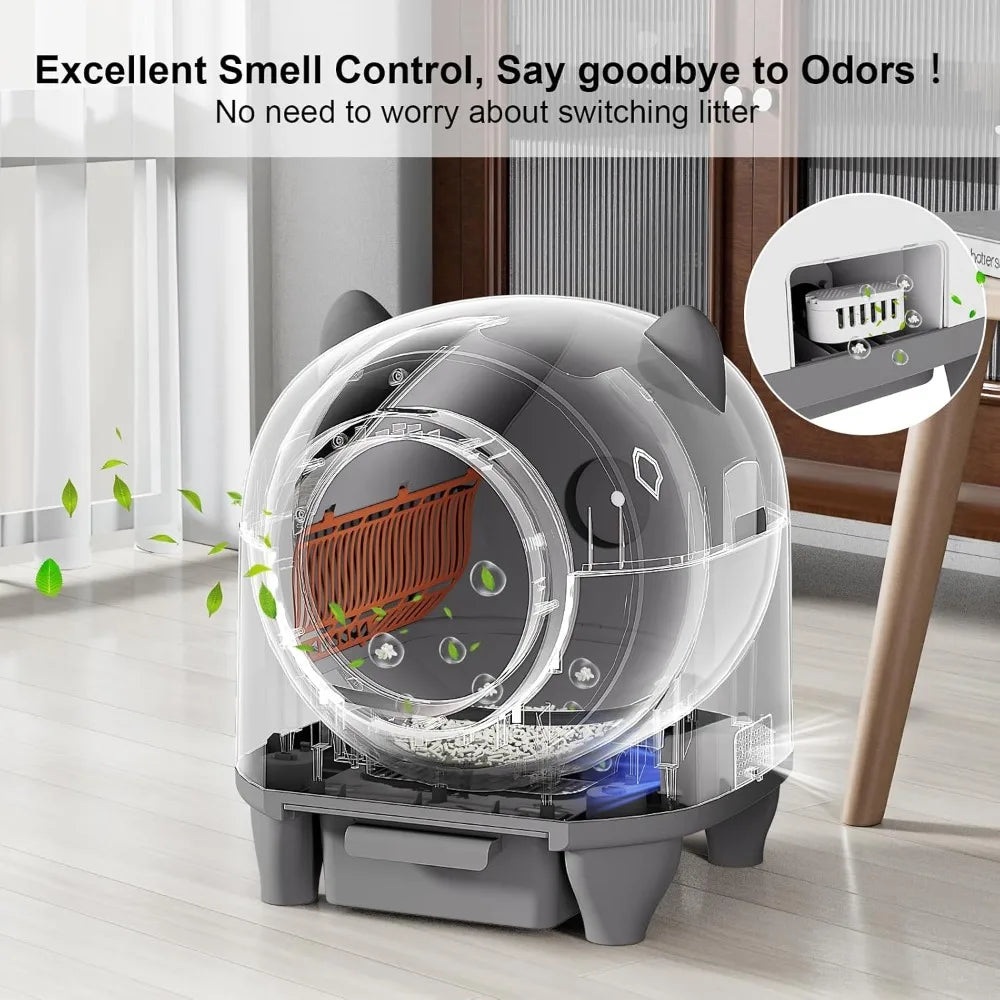 Self Cleaning Litter Box With App Control For Multi Cat