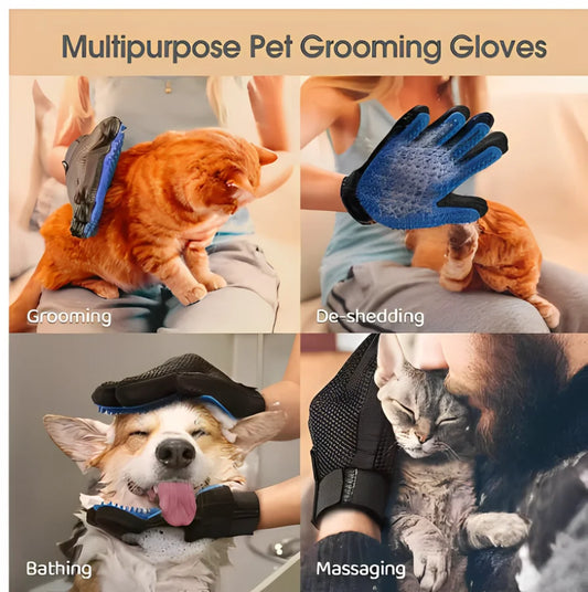 Pet Hair Glove Deshedding Grooming Brush for Cat and Dog