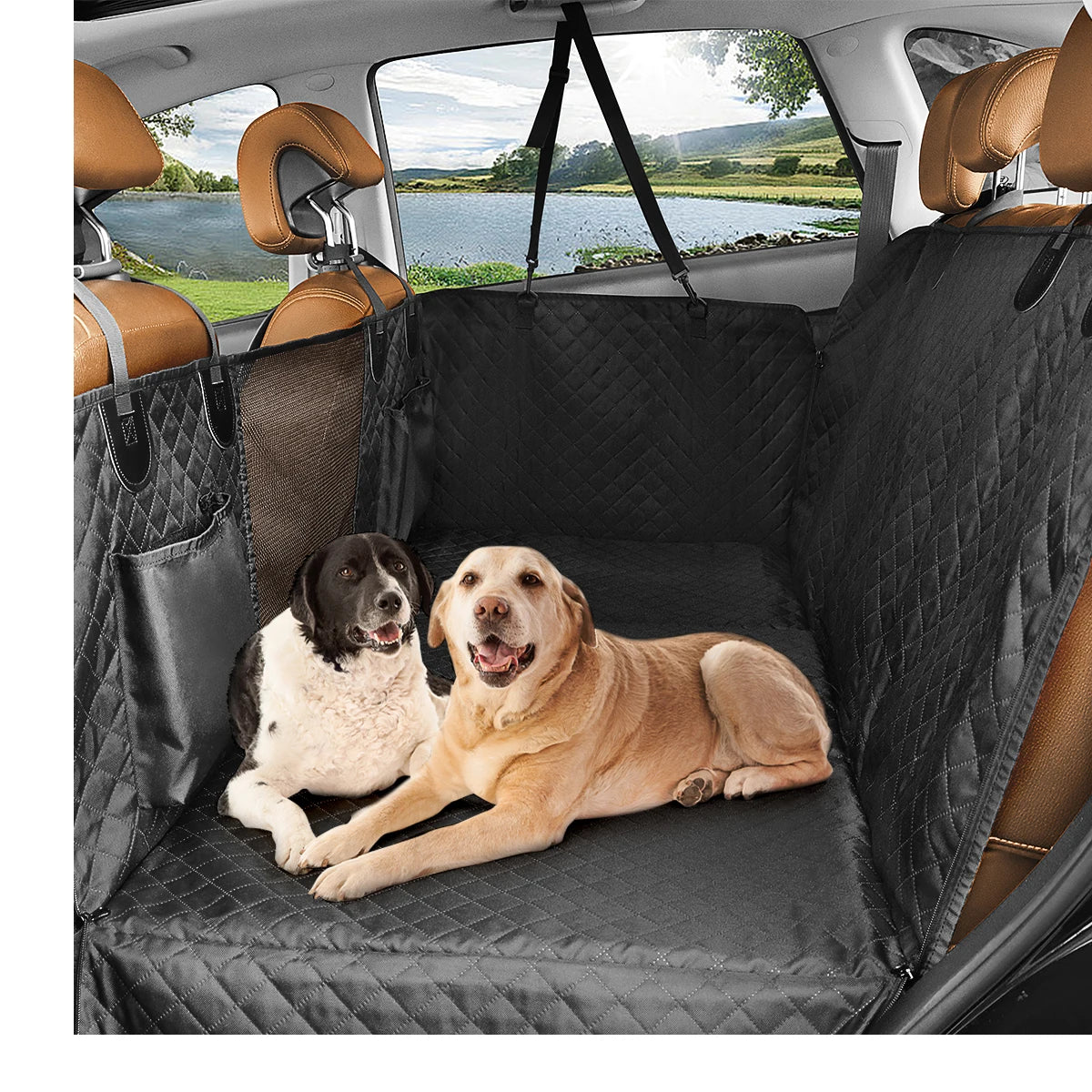 PETRAVEL Dog Car Back Seat Extender Cover Hammock Waterproof Protector