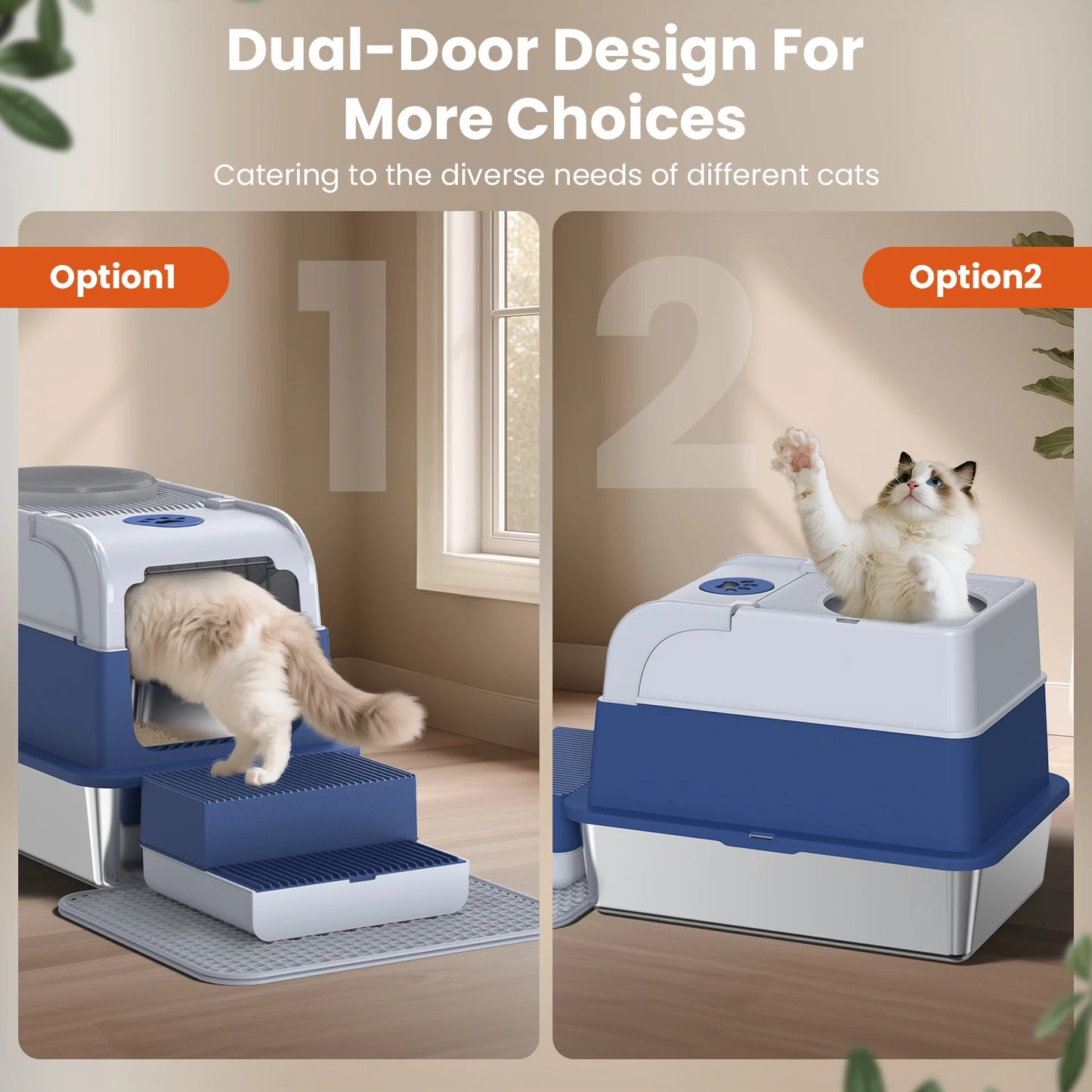 Cityflee Stainless Steel Cat Litter Box Odor Control