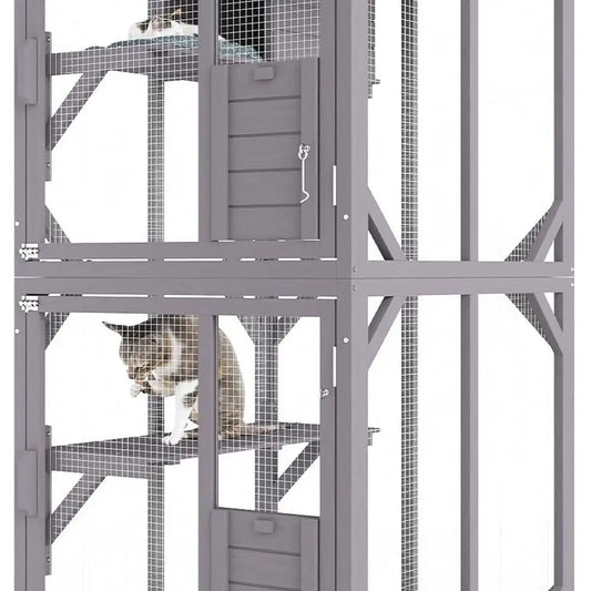 Cat Playpen Catio With Wheels And Removable Tray Indoor Use