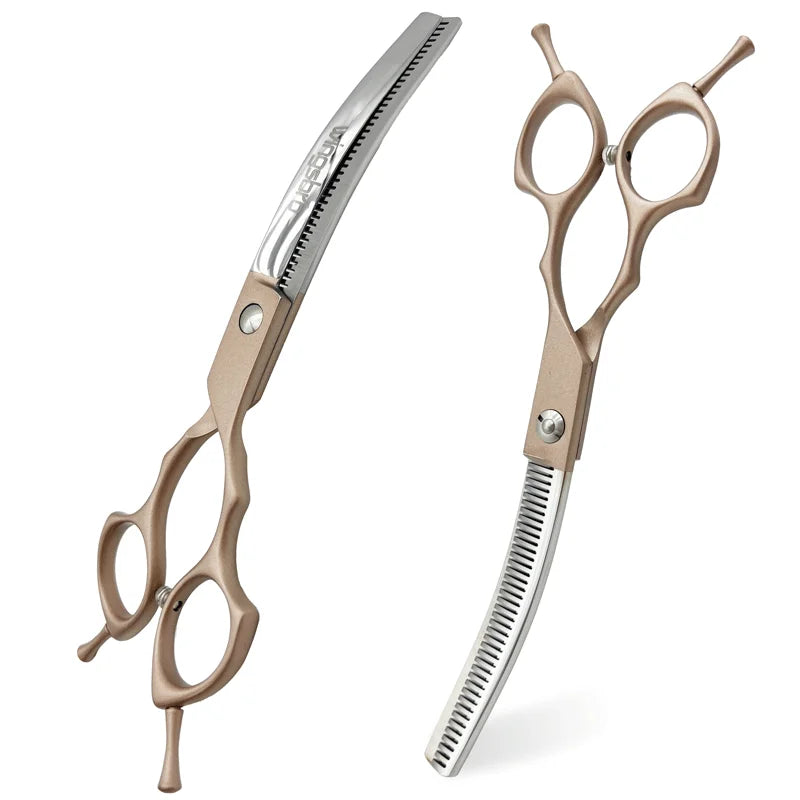 Wingsbro Professional Curved Thinning Dog Grooming Scissors