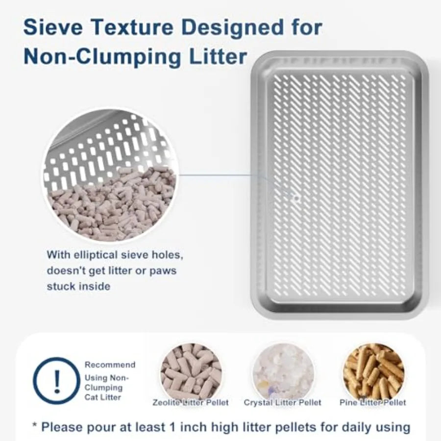 Feature Enclosed Stainless Steel Litter Box With Lid