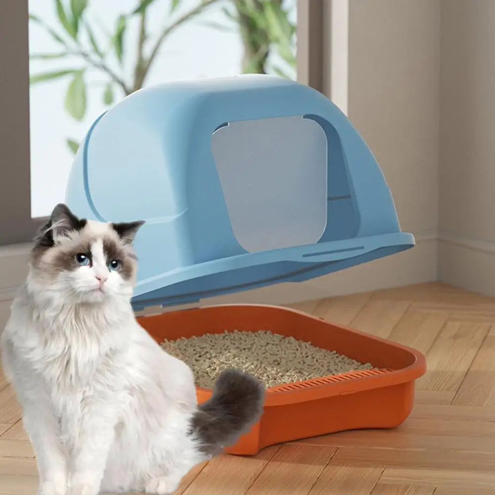 Hign-concerned 90 Degree Lift Cat Litter Box Enclosed With Lid