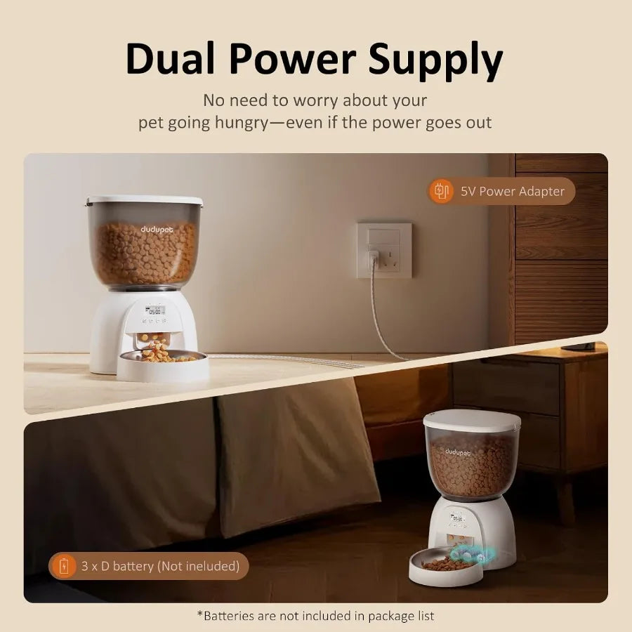 Automatic Cat Feeder With Timed Dispensing And Adjustable Portion Control