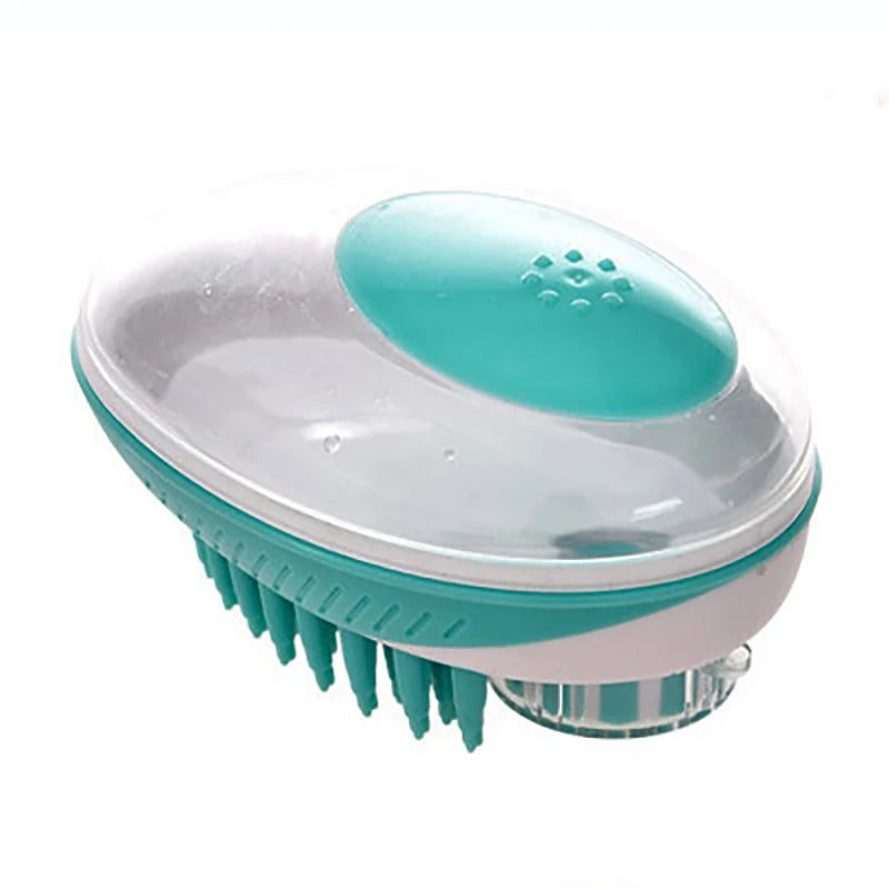 Pet Bath Brush Two In One Silicone Grooming Comb For Dogs
