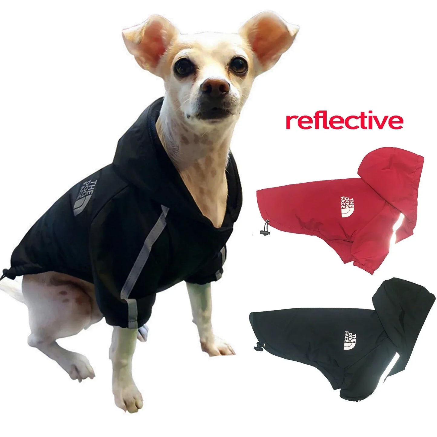YOUSECN Reflective Dog Coat Winter Waterproof Hooded Jacket