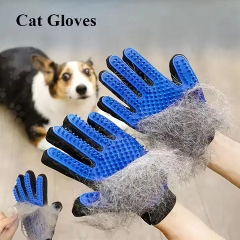 Pet Hair Glove Deshedding Grooming Brush for Cat and Dog