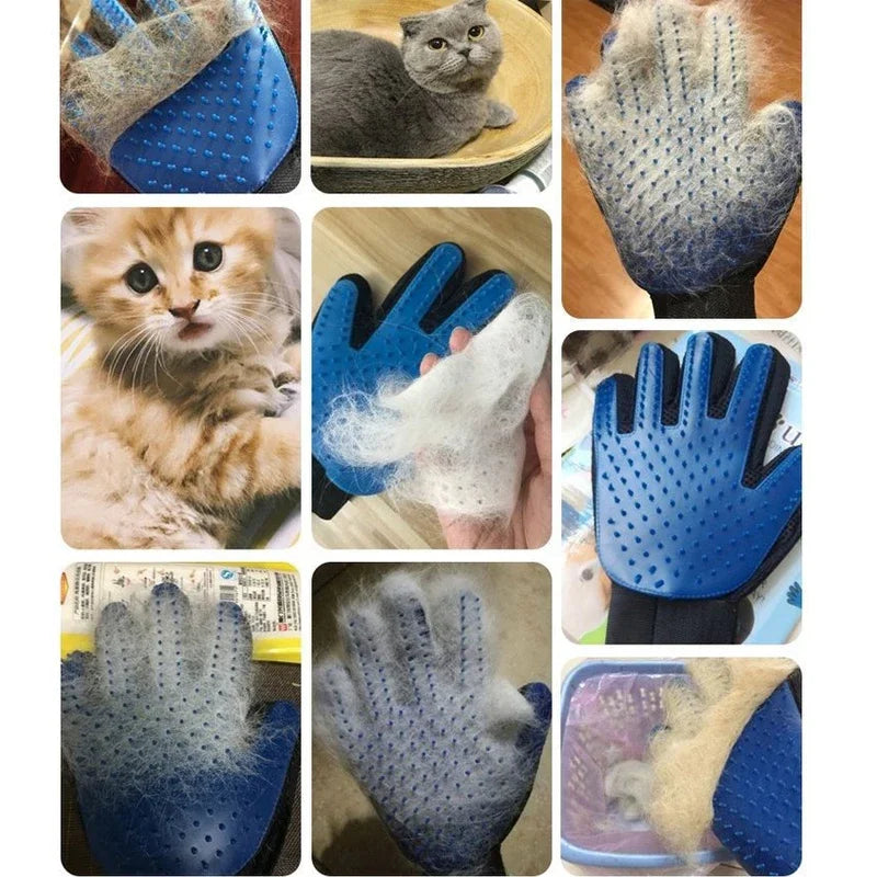 Pet Hair Remover Gloves Grooming Mitts for Cats and Dogs