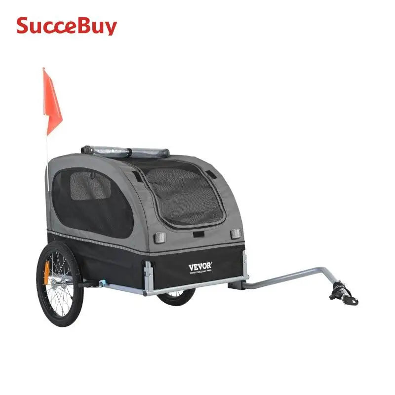 SucceBuy Dog Bike Trailer With Wheels And Reflectors