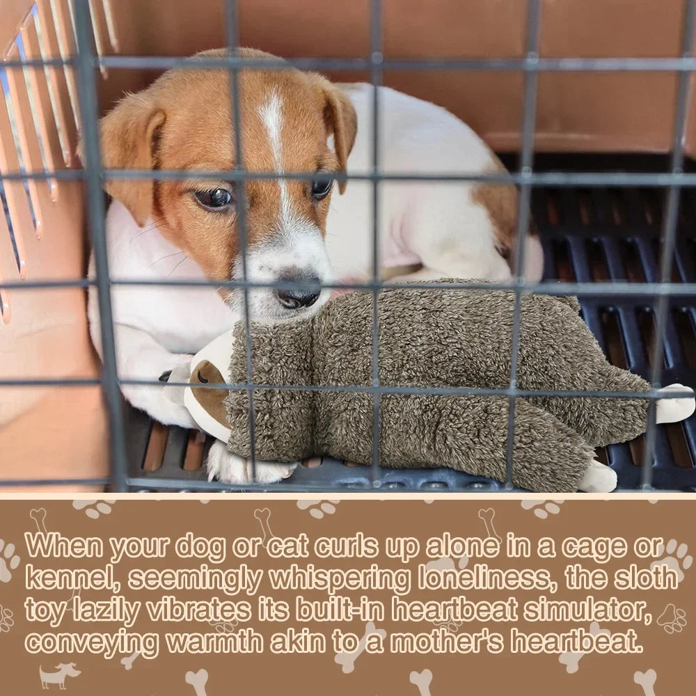 Dog Heartbeat Sloth Toy For Stress Relief Aid Crate Training