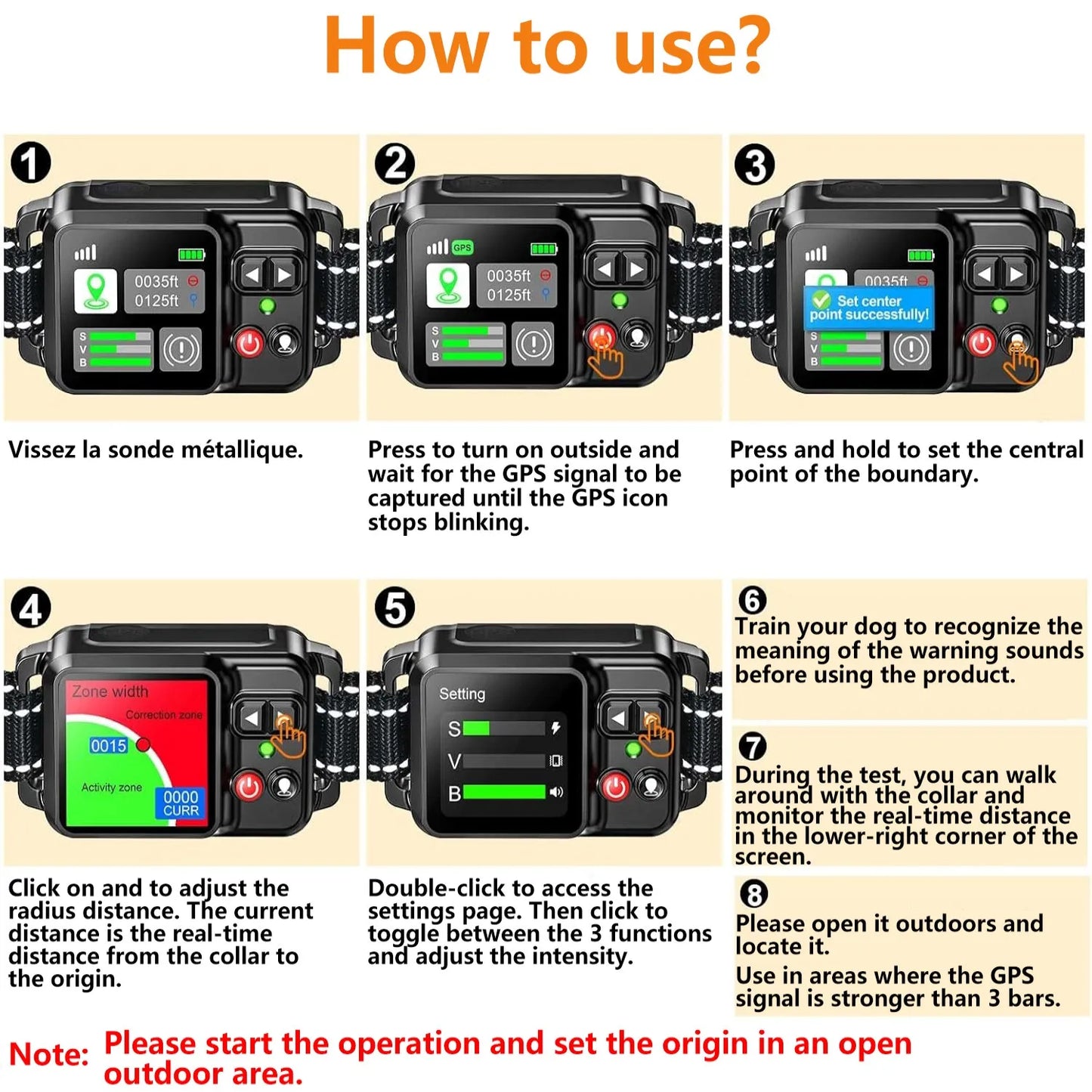 ZF500 Dog Fencing System With GPS Satellite Technology