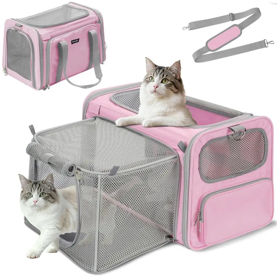 Airline Approved Soft Sided Cat Carrier For Cats And Small Dogs Up To 15 Lbs