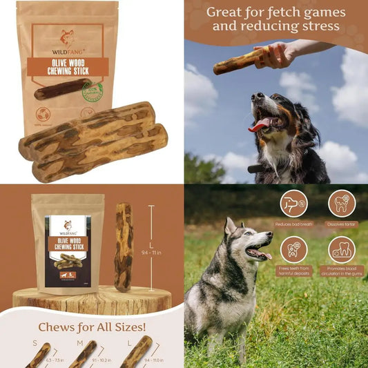 Olive Wood Chewing Sticks for Aggressive Chewers Training Toy
