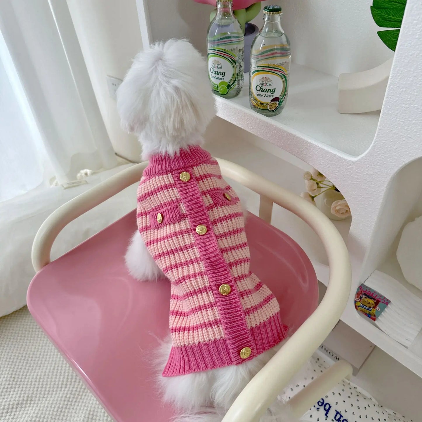Korean Style Knitted Pet Sweater For Dogs And Cats