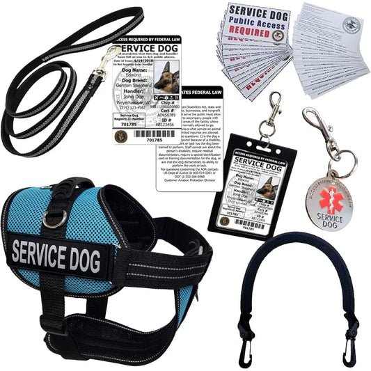 XMSJ ActiveDogs Full Service Dog Kit Vest Harness With Handle