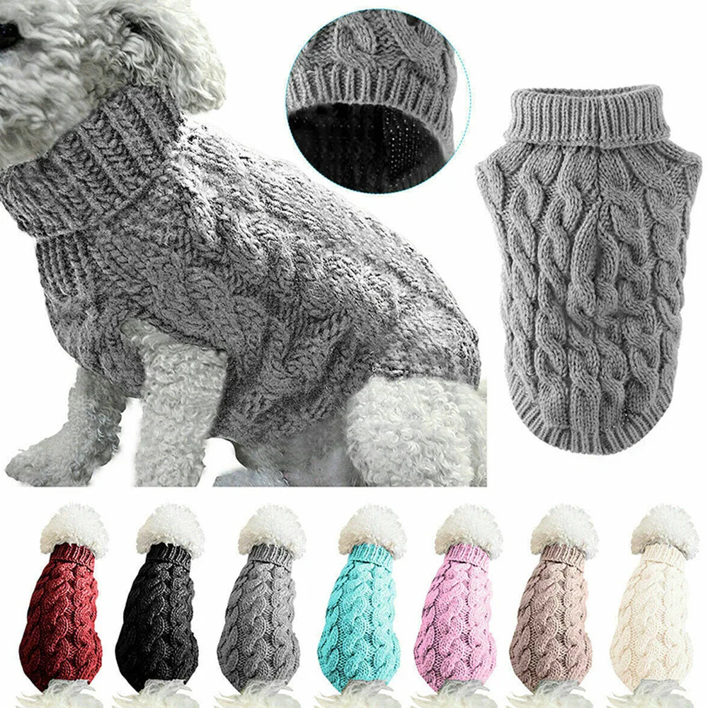 NONECN Pet Dog Sweater Autumn Winter Knit Warm Comfort Clothing