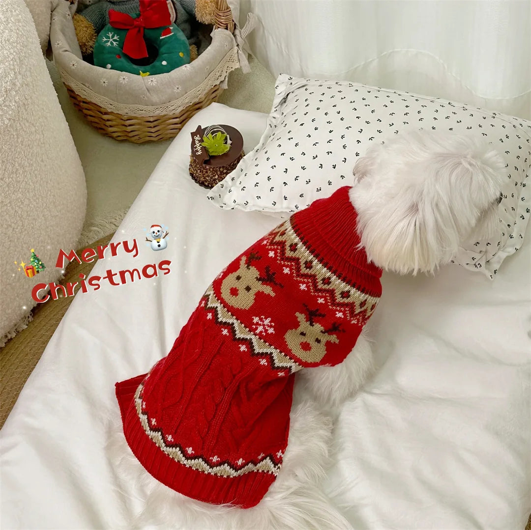 Korean Style Knitted Pet Sweater For Dogs And Cats