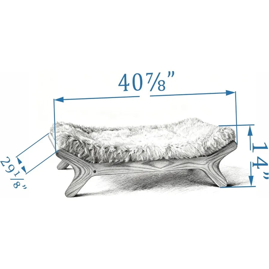 Sichuan Elevated Dog Bed With Wooden Frame And Washable Cover