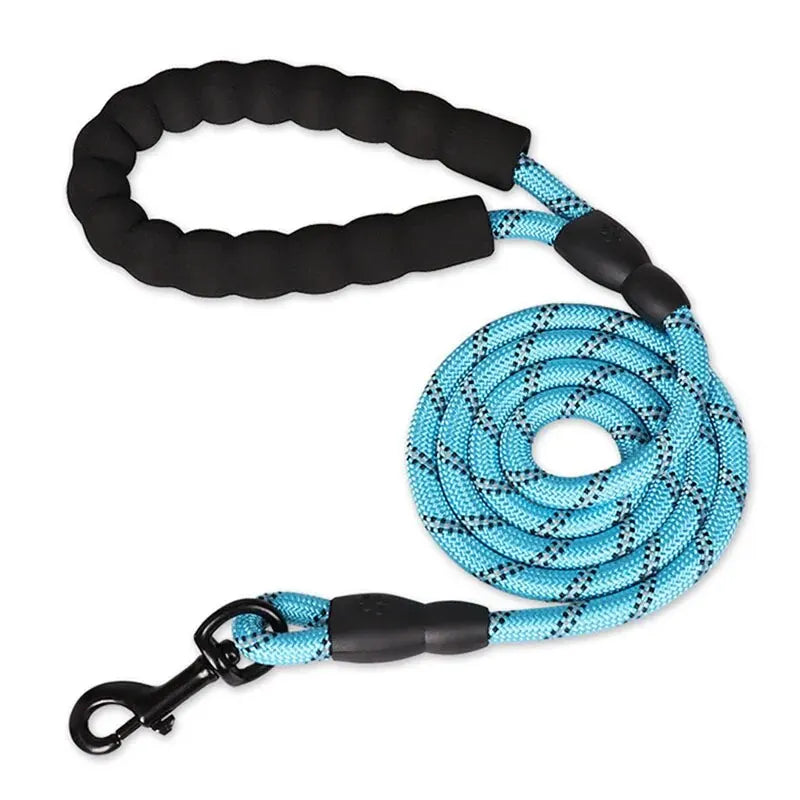 Reflective Dog Leash With Padded Handle Heavy Duty Traction Rope
