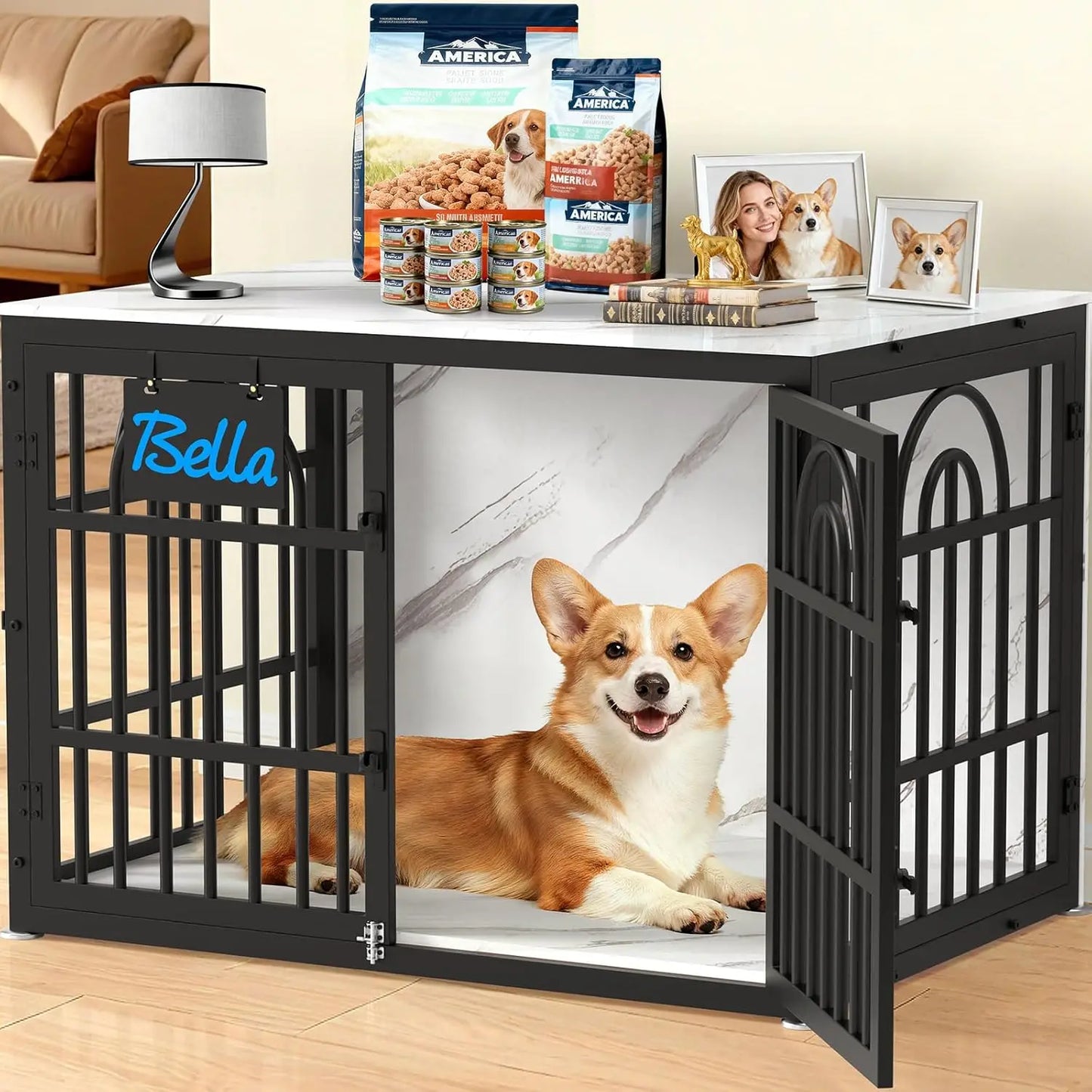 Chengwei Dog Crate Furniture Indoor Kennel End Table