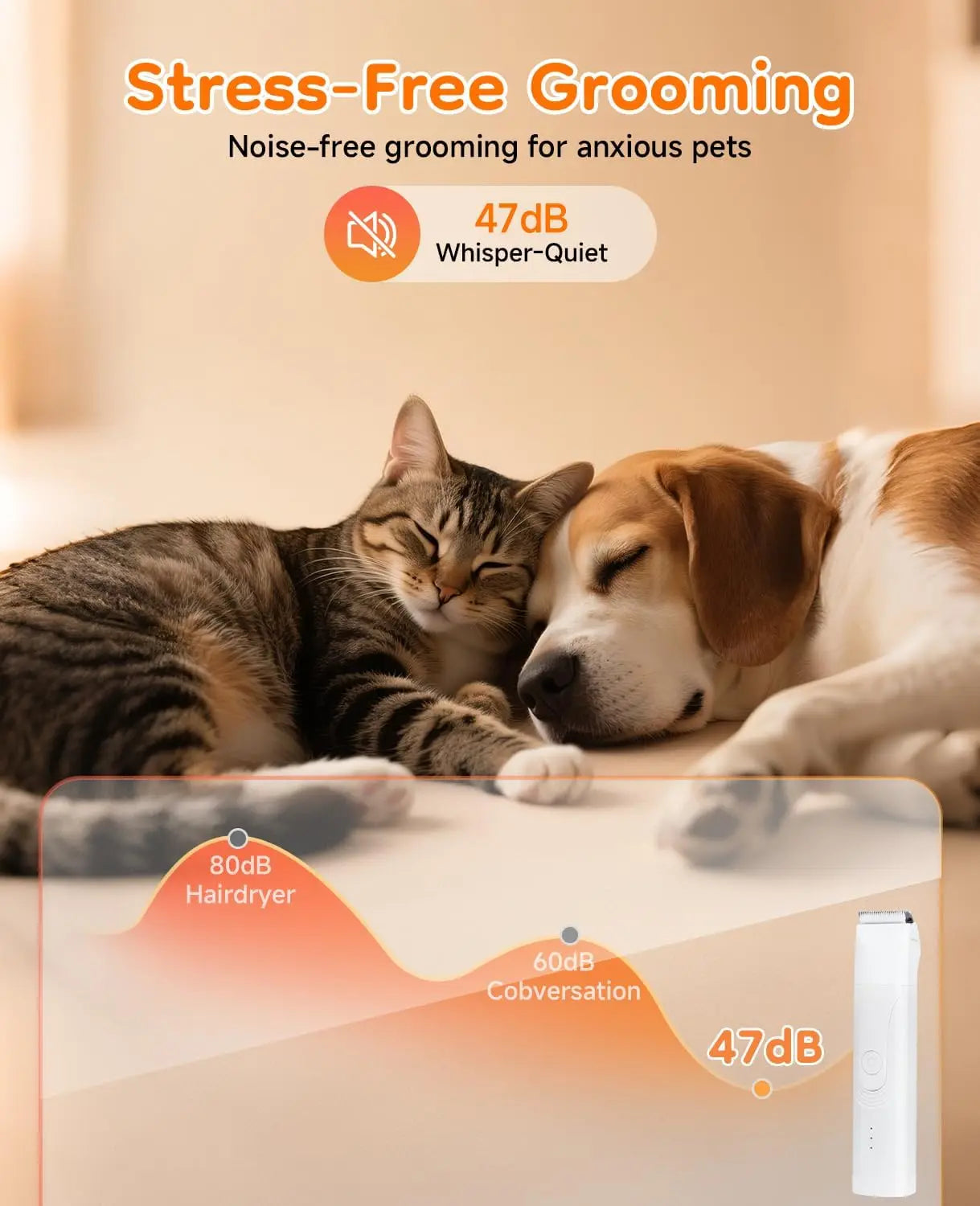 Hign-concerned Dog Trimmer Kit 14 In 1 Cordless Grooming