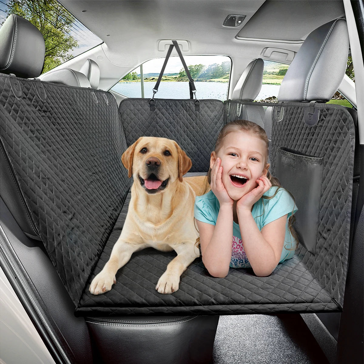 PETRAVEL Dog Car Back Seat Extender Cover Hammock Waterproof Protector
