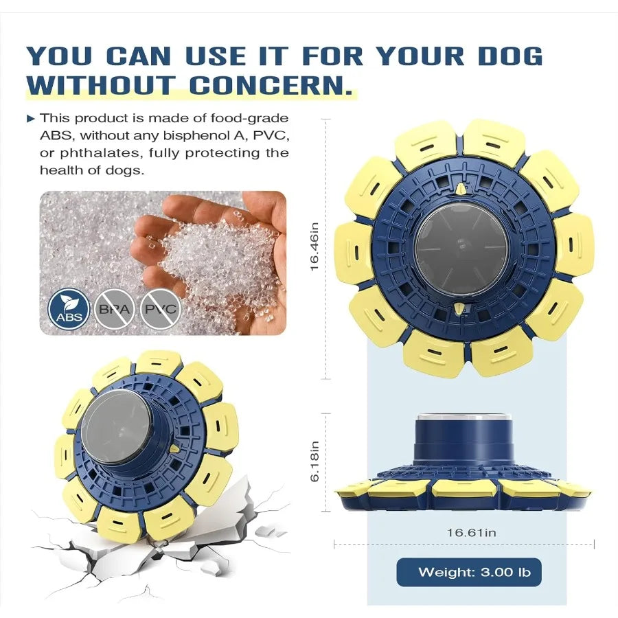 Three Level Dog Puzzle Toy Paw Activated Feeder Interactive