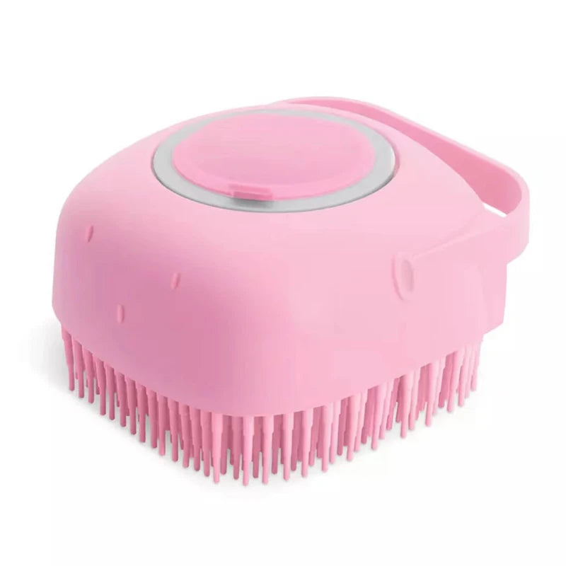 Pet Bath Brush Two In One Silicone Grooming Comb For Dogs