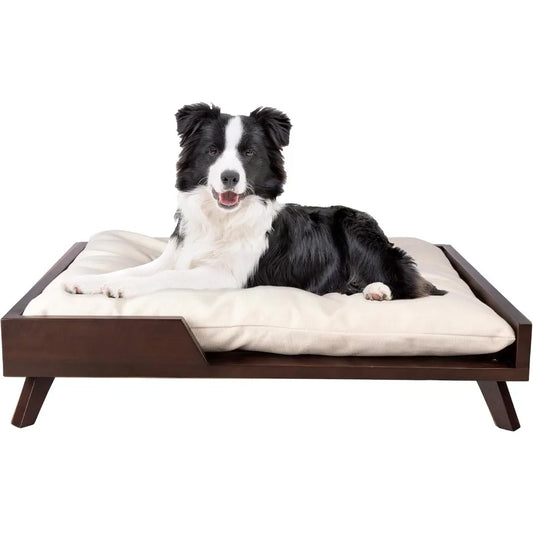 Sichuan Elevated Dog Bed With Wood Frame And Cushion