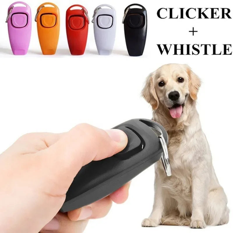 Two In One Dog Clicker Training Whistle With Key Ring