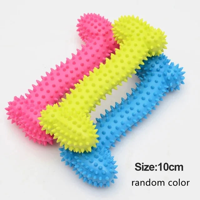 YTYIN Rubber BiteResistant Dog Toy for Small Breed Teeth Cleaning
